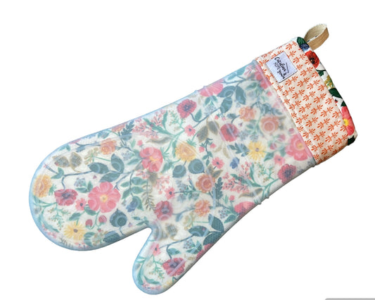 Silicone Fabric Oven Mitt (rifle paper co floral)