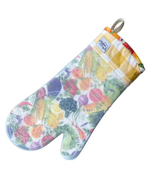 Silicone Fabric Oven Mitt (vegetables)