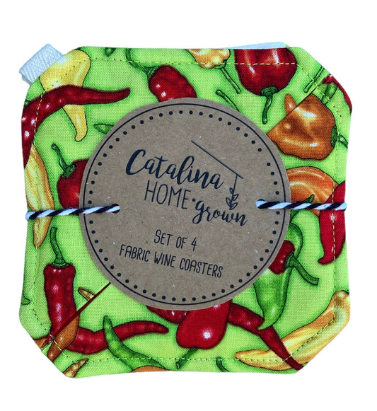 wine coasters (chili peppers)