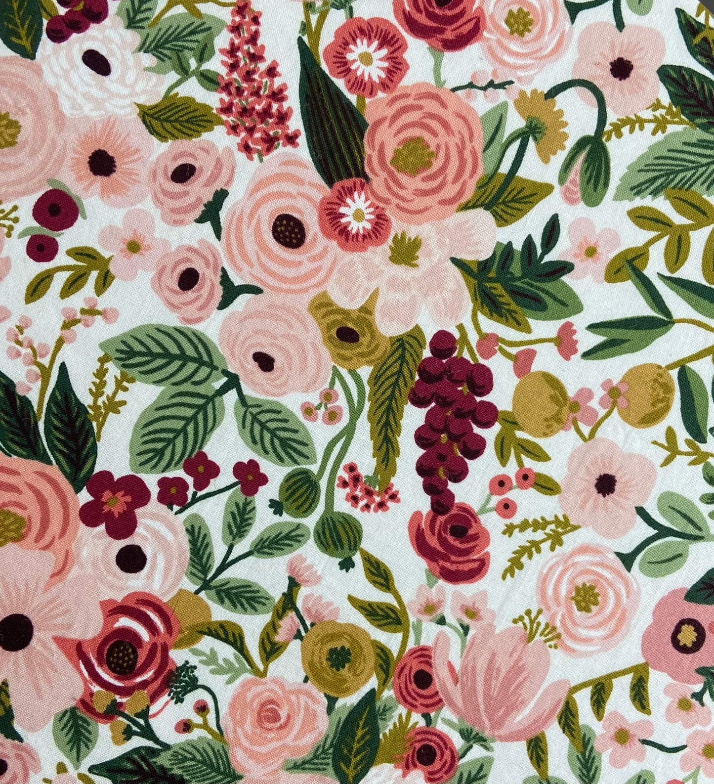 Reusable Bowl Cover (Garden Party pink floral fabric)