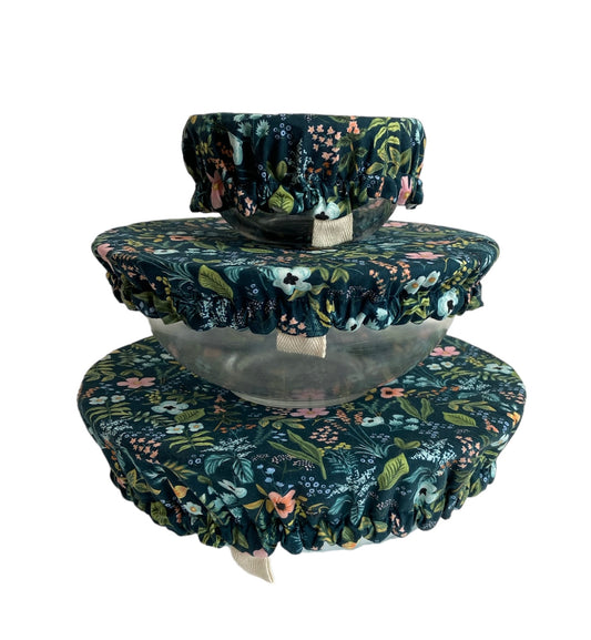 Reusable Bowl Cover (Amalfi teal fabric)