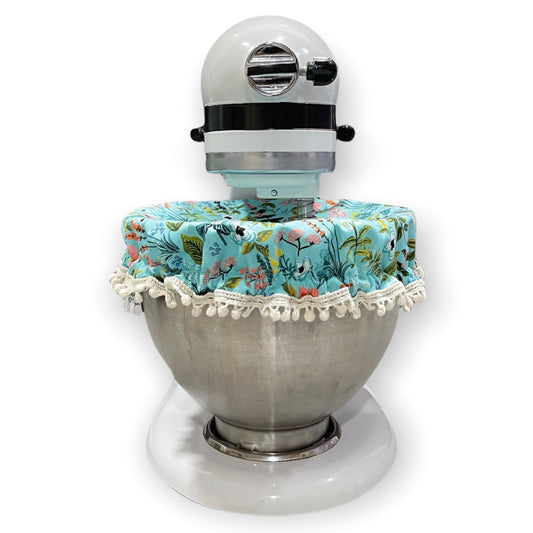 Kitchen Stand mixer bowl cover (Amalfi turquoise fabric)