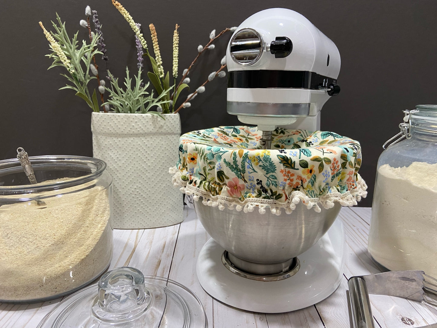 Kitchen Stand mixer bowl cover (Amalfi cream fabric)