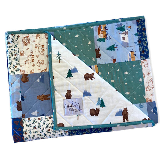 Baby Quilt - outdoor wilderness themed