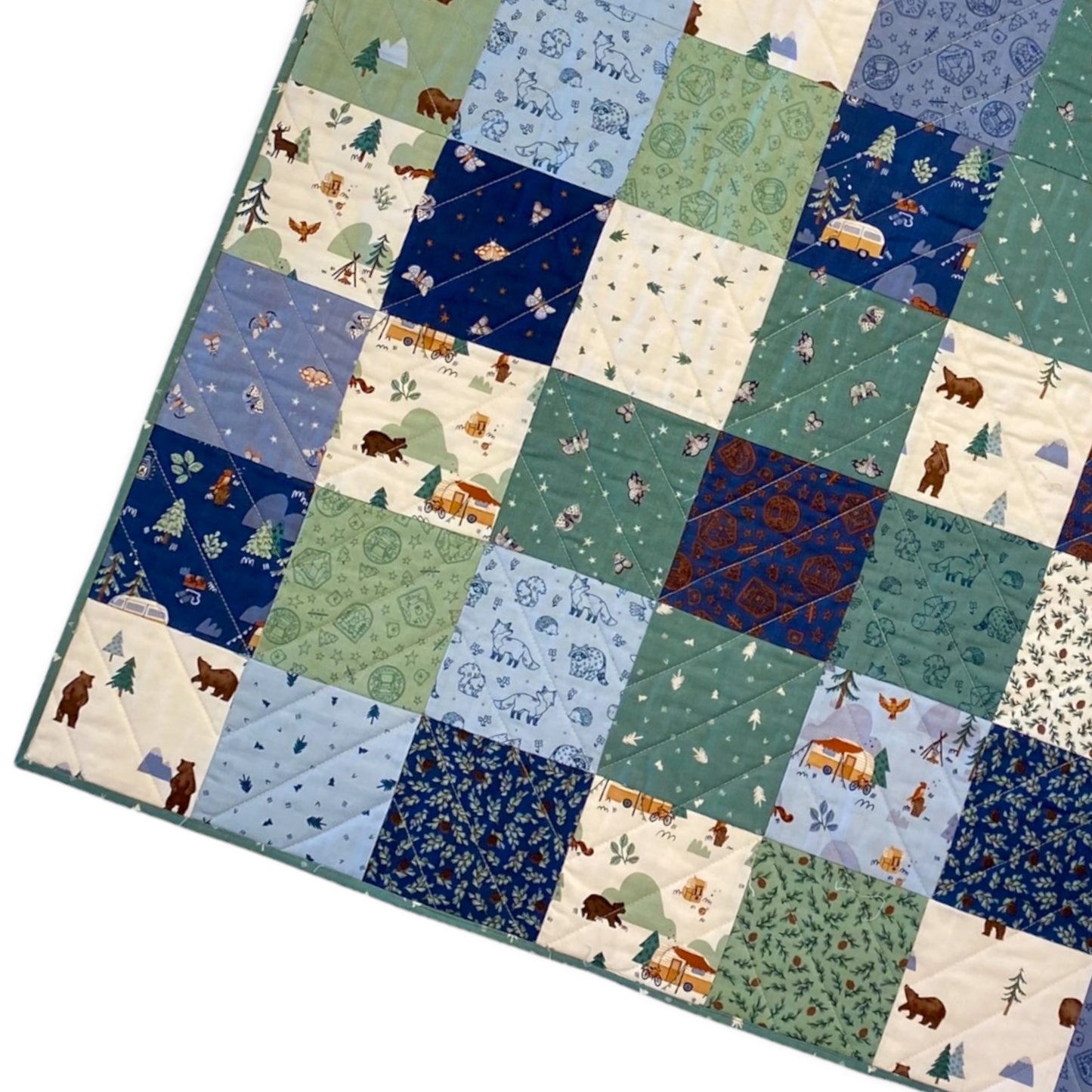 Baby Quilt - outdoor wilderness themed